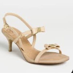Tory Burch Tan Strappy Heels with Bow